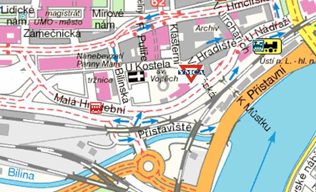 mapa YMCA